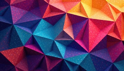 Fototapeta premium Intricate tessellation of colorful geometric shapes, symmetry, wallpaper, illustration