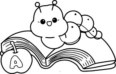 book cartoon doodle