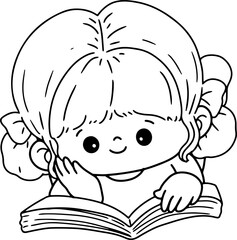 librarian character doodle