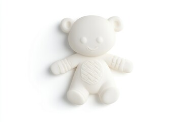White Silicone Bear Toy