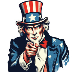 uncle sam vector image one white background