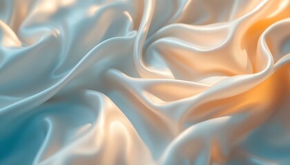 Obraz premium Luxurious Satin Fabric Drape in Soft Hues
