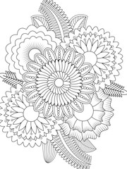 PrintFlowers Coloring Pages For Adules
