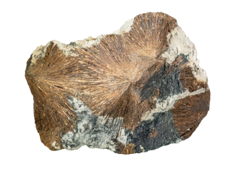 Astrophyllite is a very rare, brown to golden-yellow hydrous potassium iron titanium silicate mineral