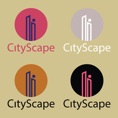 Real estate and home buildings logo icons template design, Real estate and home buildings logo icons template