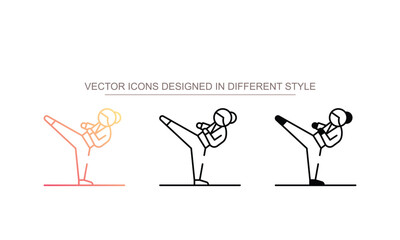 Taekwondo icon design with white background stock illustration