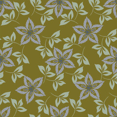 seamless floral flower pattern with Textile Allover Design on Background