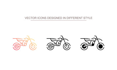 Motocross icon design with white background stock illustration