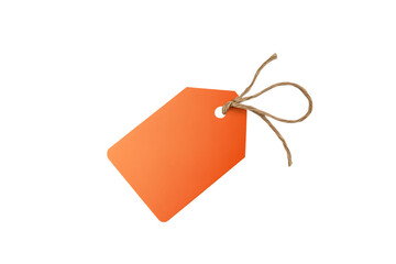 Orange Price Tag for Discount or Sale Offer
