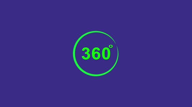 360 degree view icon animation, Icon 360&deg; animation with optional lama matte.