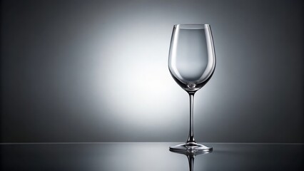Empty Wine Glass on White Background