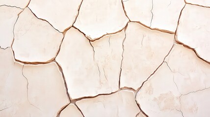 Cracked Off White Surface Texture Close Up