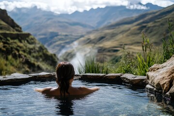Fototapeta premium Tranquil Spa Experience in Nature's Embrace
