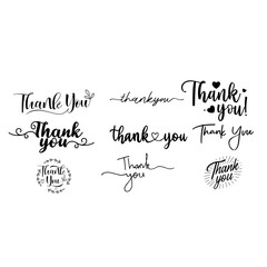 hand writing thank you , typography 