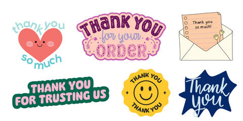 Thank you icons vector illustration 