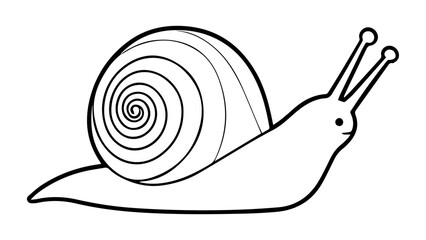 simple sad face snail vector outline shape silhouette illustration © Giorgi