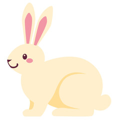 Minumal cute spring easter bunny