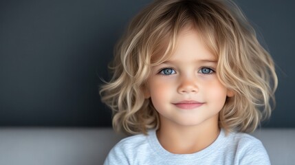Portrait of a child with a happy expression