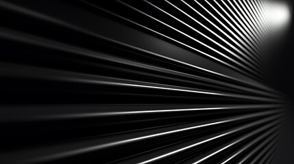 Abstract lines converge creating depth, in monochrome, for art or background use