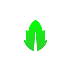Fototapeta premium Green leaf icon