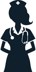 Medical Professional Silhouette Nurse on Duty