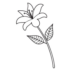 flower icon set vector illustration outline