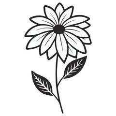 flower icon set vector illustration outline