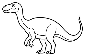 dinosaur line art silhouette vector illustration