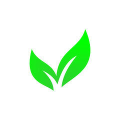 Obraz premium Green leaf icon