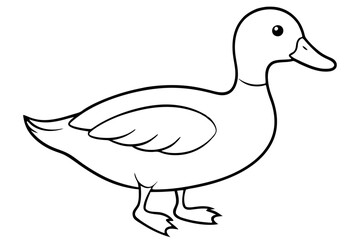 duck line art silhouette vector illustration