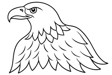 eagle line art silhouette vector illustration
