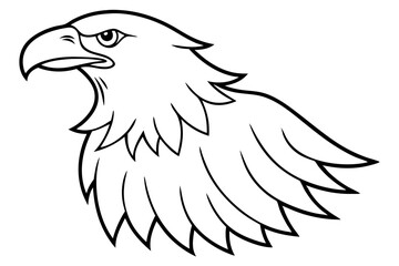 eagle line art silhouette vector illustration