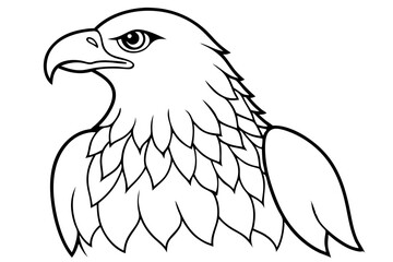 eagle line art silhouette vector illustration