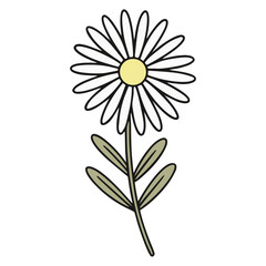 flower icon set vector illustration outline