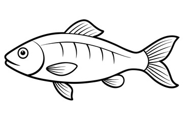 fish line art silhouette vector illustration
