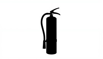 Safety Fire Extinguisher Silhouette Representing Emergency Fire Fighting Equipment