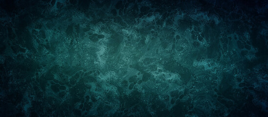 Colorful Swirling Paint Art Artistic Deep Blue Green Banner Abstract Background