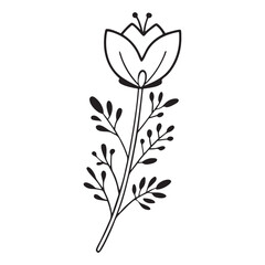 flower icon set vector illustration outline