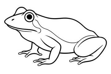 frog line art silhouette vector illustration