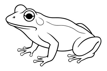 frog line art silhouette vector illustration