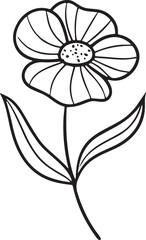 flower icon set vector illustration outline