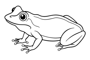 frog line art silhouette vector illustration