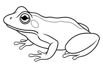 frog line art silhouette vector illustration