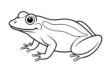 frog line art silhouette vector illustration