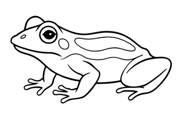 frog line art silhouette vector illustration