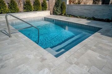 Obraz premium Modern, Rectangular Pool in a Backyard Oasis