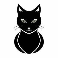 Beautiful cat logo icon on white background.