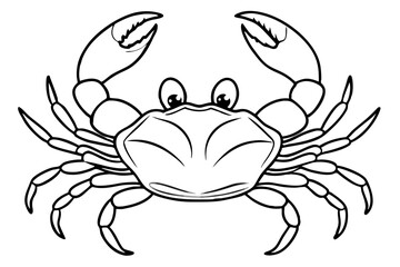 Fototapeta premium crab line art silhouette vector illustration