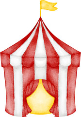 watercolor circus tent