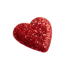 Fototapeta premium Red Glitter Heart: Valentine's Day Image